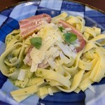 鎌倉パスタ 金沢直江店 - 鎌倉ベーコンとイタリア産ペコリーノチーズのジェノベーゼ