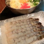 おうさか苑 - 【過去の提供方法！】「車えび玉」の材料：フワッフワッの生地は、車えびの甘さを活かします！