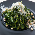 Kale and Parmesan Salad with Wheat and Quinoa Puffs