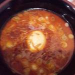 麺処 あみや - 辛ごまつけ麺（つけ汁）