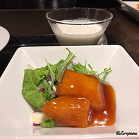 中国料理 豪華 - 烏賊と白身魚の甘酢餡掛け