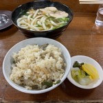 庄平うどん - とりなんば＋かやくめし