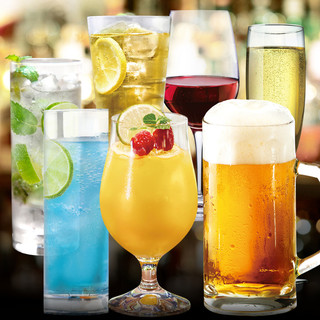のどごし抜群の生ビール＆ハイボール含む充実の飲み放題!!