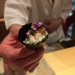 銀座 しのはら - 鮪 手巻き寿司