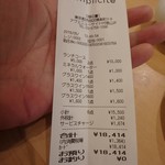 サンプリシテ - レシート