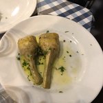 Romolo e Remo - alla romanaのカルチョーフィです　食べ比べできて幸せ　ワイフ大喜び！