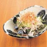 Marinated mackerel and onion salad