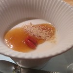 菜ころ - 日本酒と豆乳のパンナコッタ濃厚百花蜂蜜添え