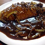 キッチン カトウ - オムライス　ハヤシライスソースかけ