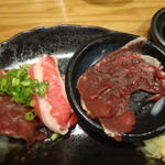 鮨 馬刺し 櫻 - ・新鮮馬肉のにぎり2貫 ・希少部位ハツ刺し