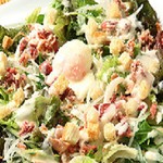 Caesar salad with fried croutons