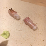 すし岩瀬 - 甘鯛：背身と腹身