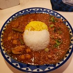 スパイスカリー バビルの塔 - あんきもとカレーと豆カレーのあいがけとあいめし