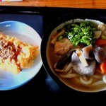 まさご屋 - しっぽくうどん（小）とかしわ天ぷら　計\510