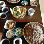 蕎麦処たつの - もりそば大盛　＆　くるみそば