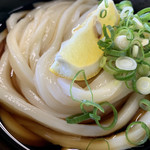 本格手打うどん はゆか - 艶のあるストレート麺。エッジが鋭い。