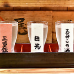 魚のてっぺん - 【三重飲み比べセット@1,000円】三重錦 超辛口純米 伊賀│田光 純米 菰野 │るみこの酒 特別純米 伊賀