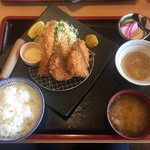 とんかつみつみね - 海老フライヒレカツランチ