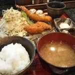 串の井 - ミックスフライ定食 税込910円