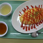 札幌市南区役所食堂 - 2011.11　オムライス大盛り　500円+100円