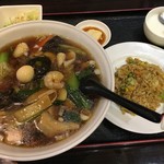 蘭 - (料理)ランチ 五目麺半炒飯