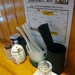 麺屋タカモト - 卓上の様子