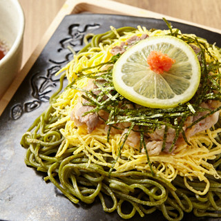 There are two types of Kawara Soba Local Cuisine from Yamaguchi Prefecture.