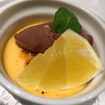 ラ・ファソン 古賀 - ・デザート：ゴールデンスペシャルのブリュレと小夏 ＆ チョコレートアイス