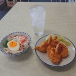 ともえ食堂 - おかず2品＆水割り 2019年5月