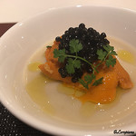 カーサ・デル・チーボ - 新玉ねぎのﾊﾟﾝﾅｺｯﾀ､ﾊﾞﾌﾝ海胆とｷｬﾋﾞｱ