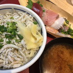 Tsukiji Shokudou Genchan - しらす干し丼とお刺身定食
