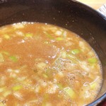 ちゅるり - 濃厚魚介牛骨つけ麺（スープ）