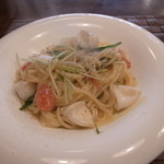 PASTAVOLA - 本日のパスタ：ヤリイカと水菜・アマトリチャーナ