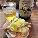 特麺コツ一丁ラーメン - おつまみと瓶ビール　600円