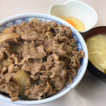 牛丼専門サンボ - 牛丼専門サンボ(牛丼大盛みそ汁玉子)