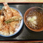 どんぶり食堂　きいち - 12/2011天丼ミニそばset730円