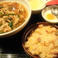 金香楼 - ⑤高菜豚麺＋半炒飯＠2011/12/15