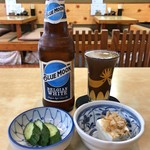 向じま ぜんや - ブルームーン + うどん定食に付いてくる冷奴と職人のおしんこ