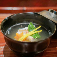 研覃 ほりべ - ぐじの酒蒸し、銀杏豆腐のお椀