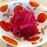 御田町 桃の木 - 紅芯大根と生貝柱和え