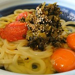 丸亀製麺 - 高菜明太釜玉うどん