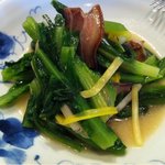 御田町 桃の木 - 自家製干し肉とおすすめ野菜の炒め物