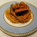 秋なすとしめじのトマトパスタ