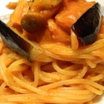 秋なすとしめじのトマトパスタ　アップ