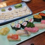 白焼きに、特上握りです