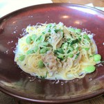 ダリアロッソ - 鶏つくねと枝豆のクリームソース