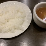 クラーク亭 - セットのご飯とスープ