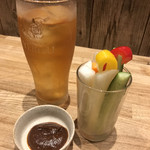 大銀杏 - ウーロン茶とお通し