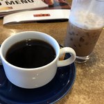 ステーキのどん - アイスカフェモカとブレンドコーヒー‼️