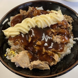 広島遠征 広島県民熱愛グルメの肉玉ライスはお好み焼きのゴハン版 ˆoˆ By 我武者羅ダディ ポパイ 呉市 丼もの その他 食べログ